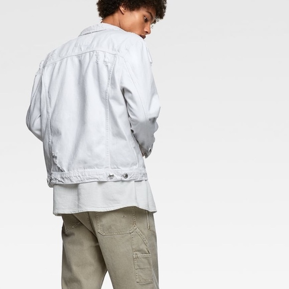 ZARA MAN BNWT Ripped Denim Jacket - Picture 8 of 8